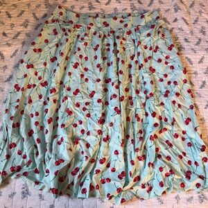 Retro Chic Cherry Pattern Skirt